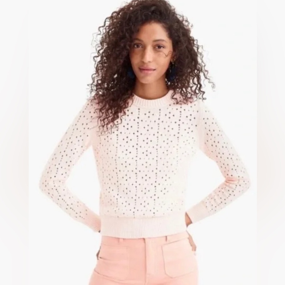J. Crew x Point Sur Pointelle Sweater